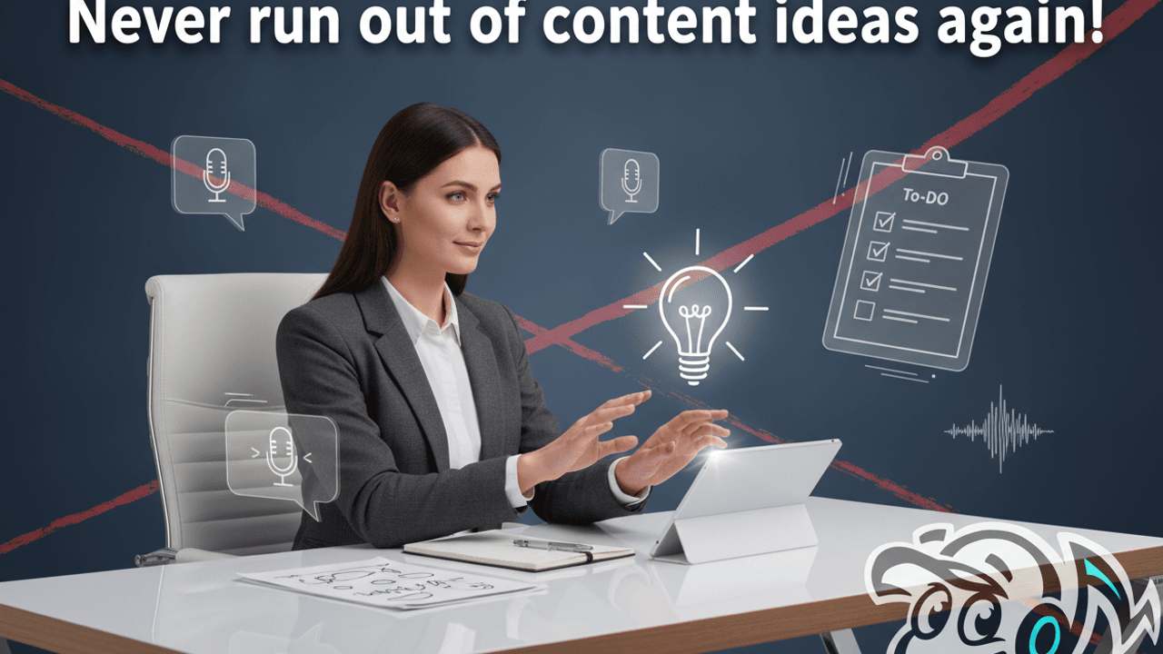 Consultant working on a content strategy checklist with digital elements, symbolizing thought leadership and content planning.