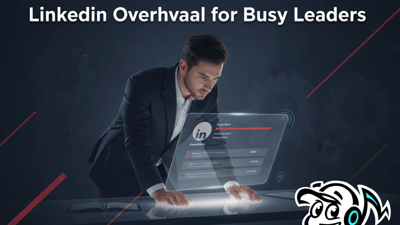 A busy leader optimizing their LinkedIn strategy for efficiency and credibility.