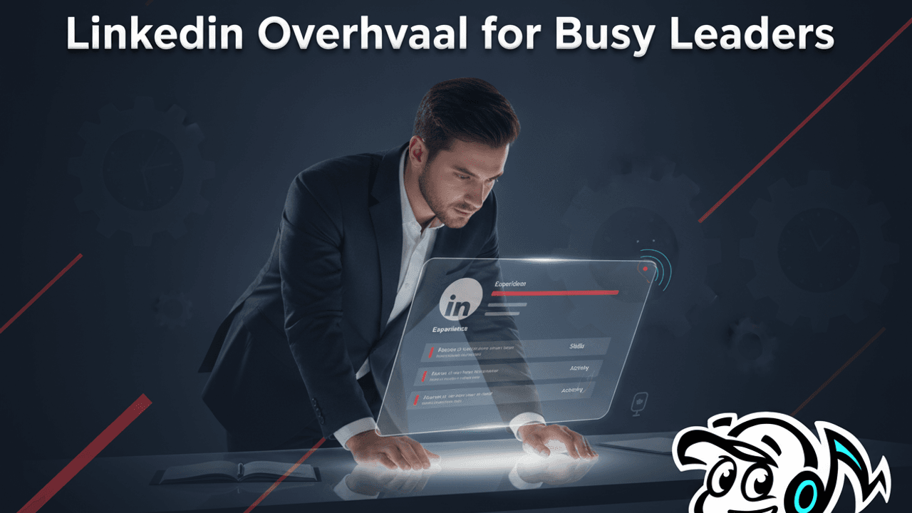 A busy leader optimizing their LinkedIn strategy for efficiency and credibility.
