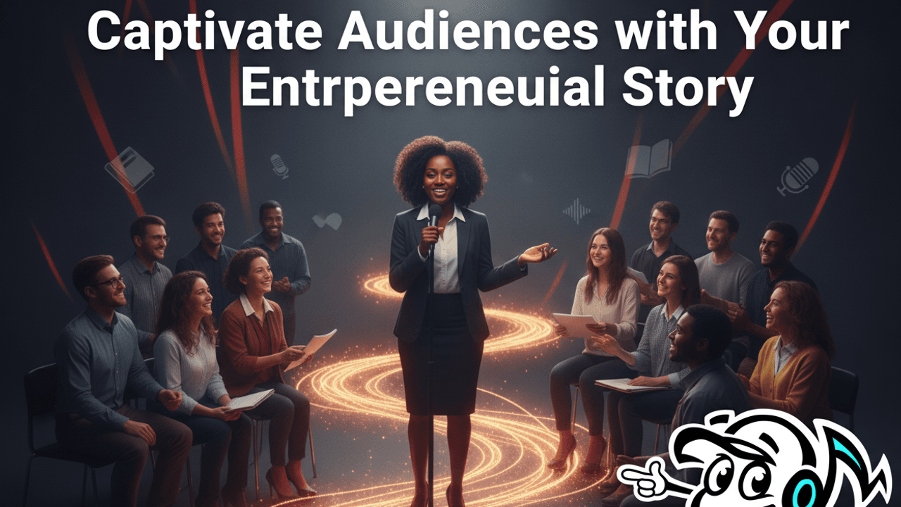 An entrepreneur captivating an audience with her story, illustrating the power of authentic business storytelling for founders.